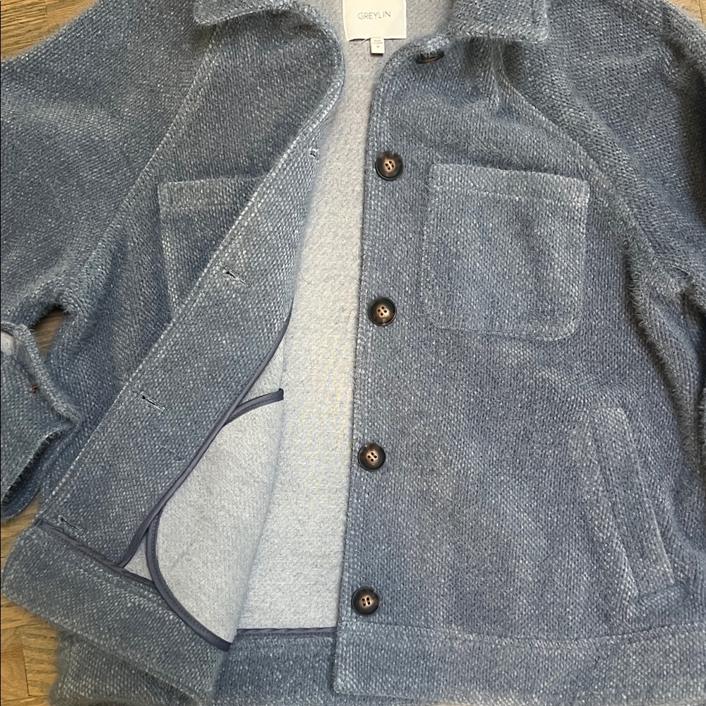 Anthropologie Greylin Light Blue Jacket size M - Picture 6 of 8